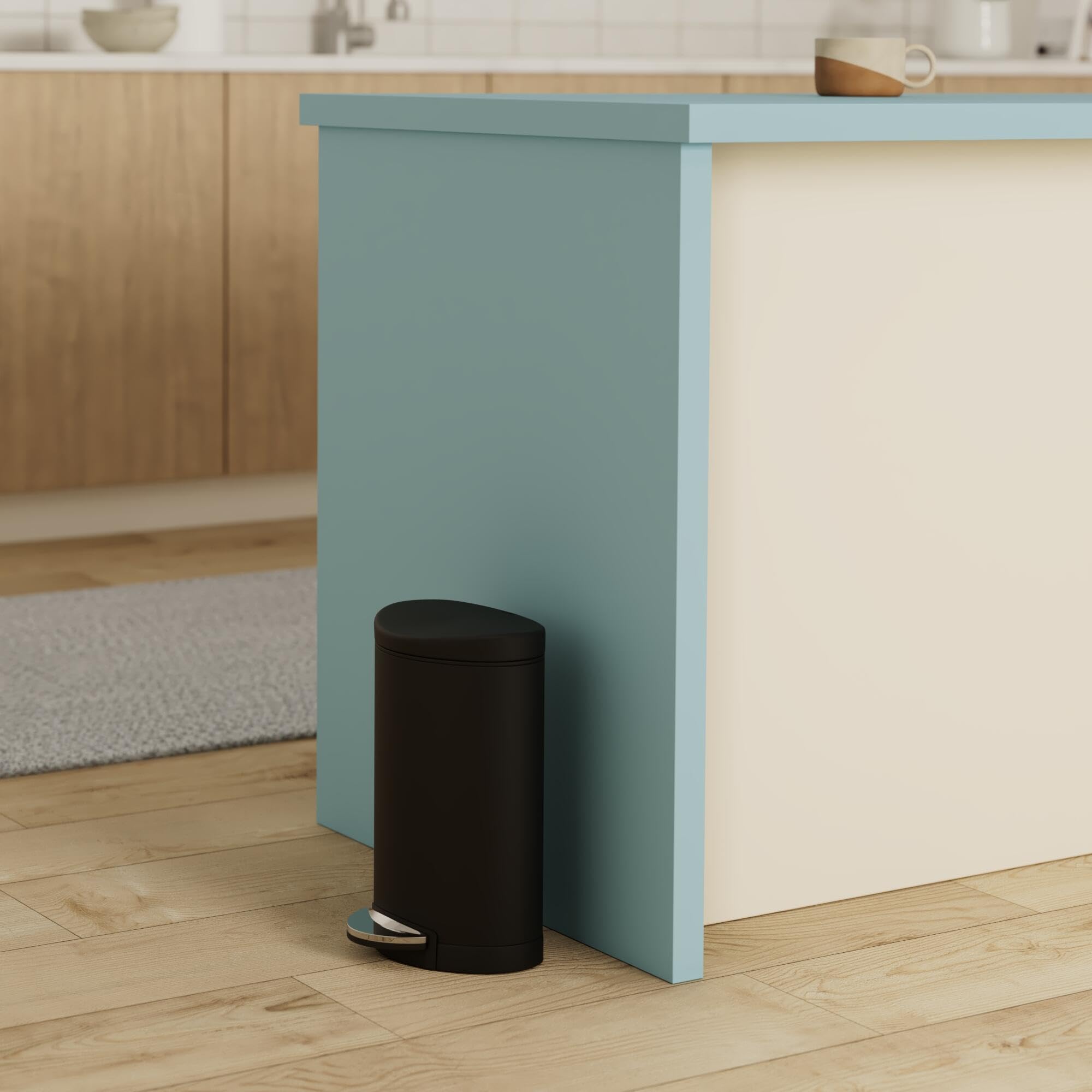 Amazon｜シンプルヒューマン ゴミ箱 6リットル セミラウンド ステップ